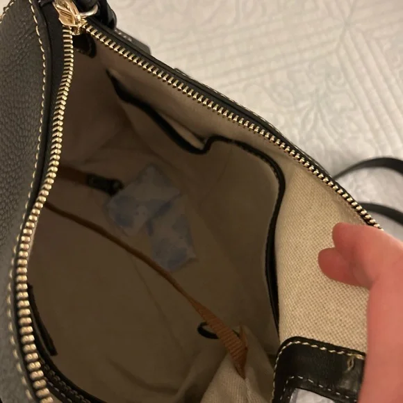 Dooney & Bourke Florentine & Pebbled Leather Satchel 30 Black Satchel w/ 🍓 Charm - Picture 11 of 16